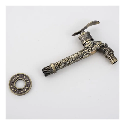 Llave pared dragón vintage bronce