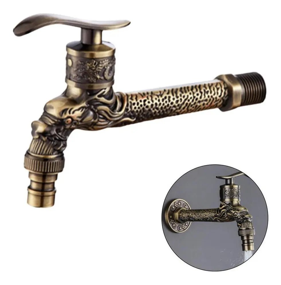 Llave pared dragón vintage bronce