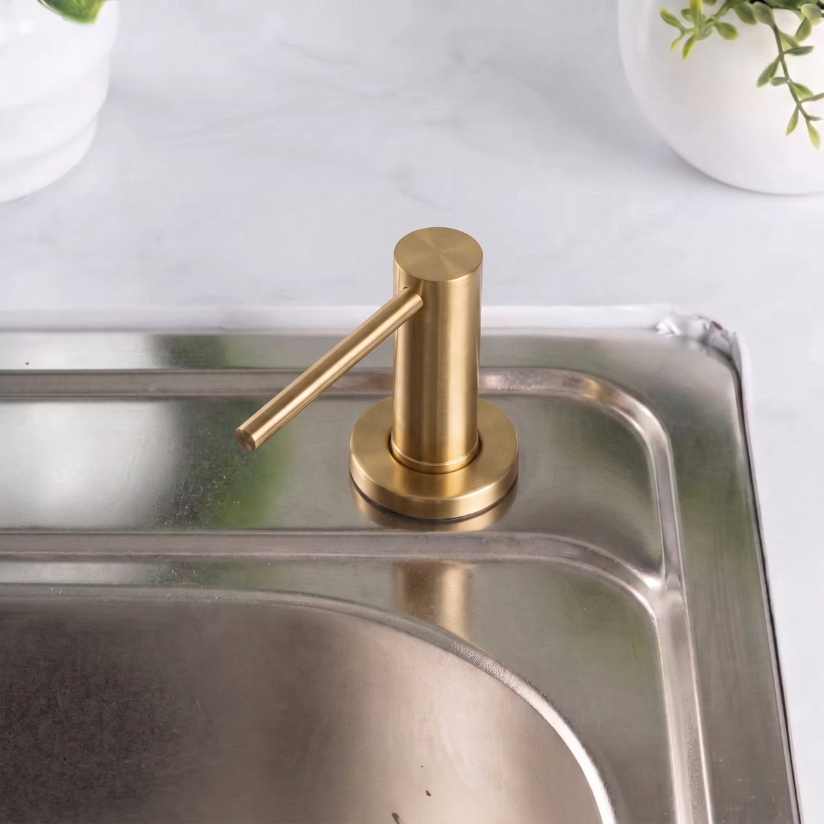 Dispensador de Jabón Elite Brushed Gold