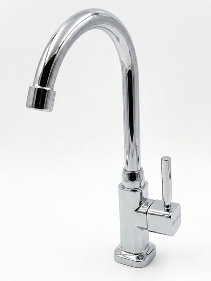 Grifería agua fría lavaplatos cuadratte cromo