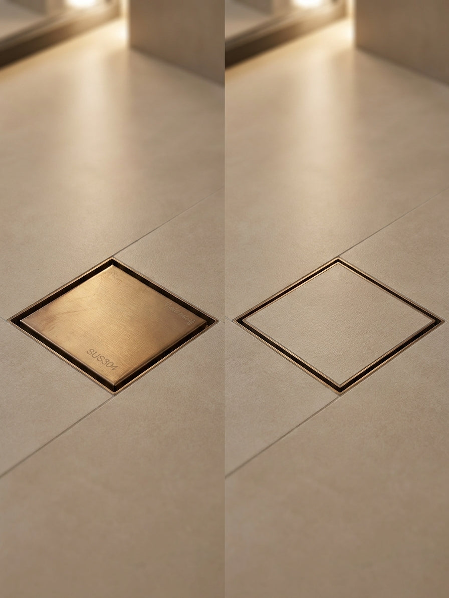 Rejilla invisible 10x10 Oro Rosa