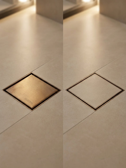 Rejilla invisible 10x10 Oro Rosa